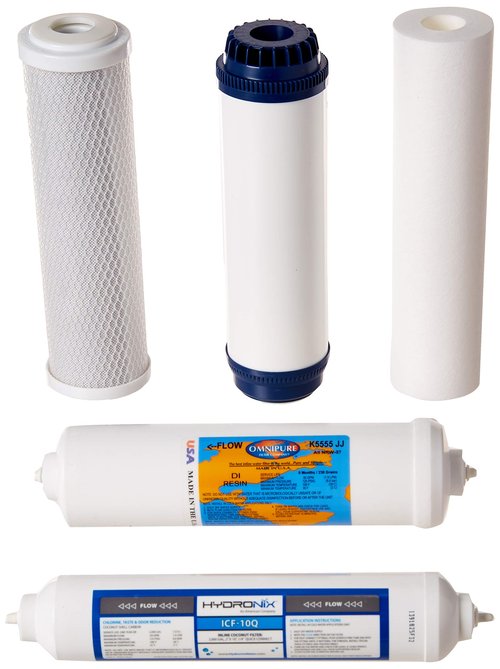 6 Stage Reverse Osmosis Filter Replacement Set with In-Line DI Filter (RFK-DRO6-DI...formerly ROFK7)
