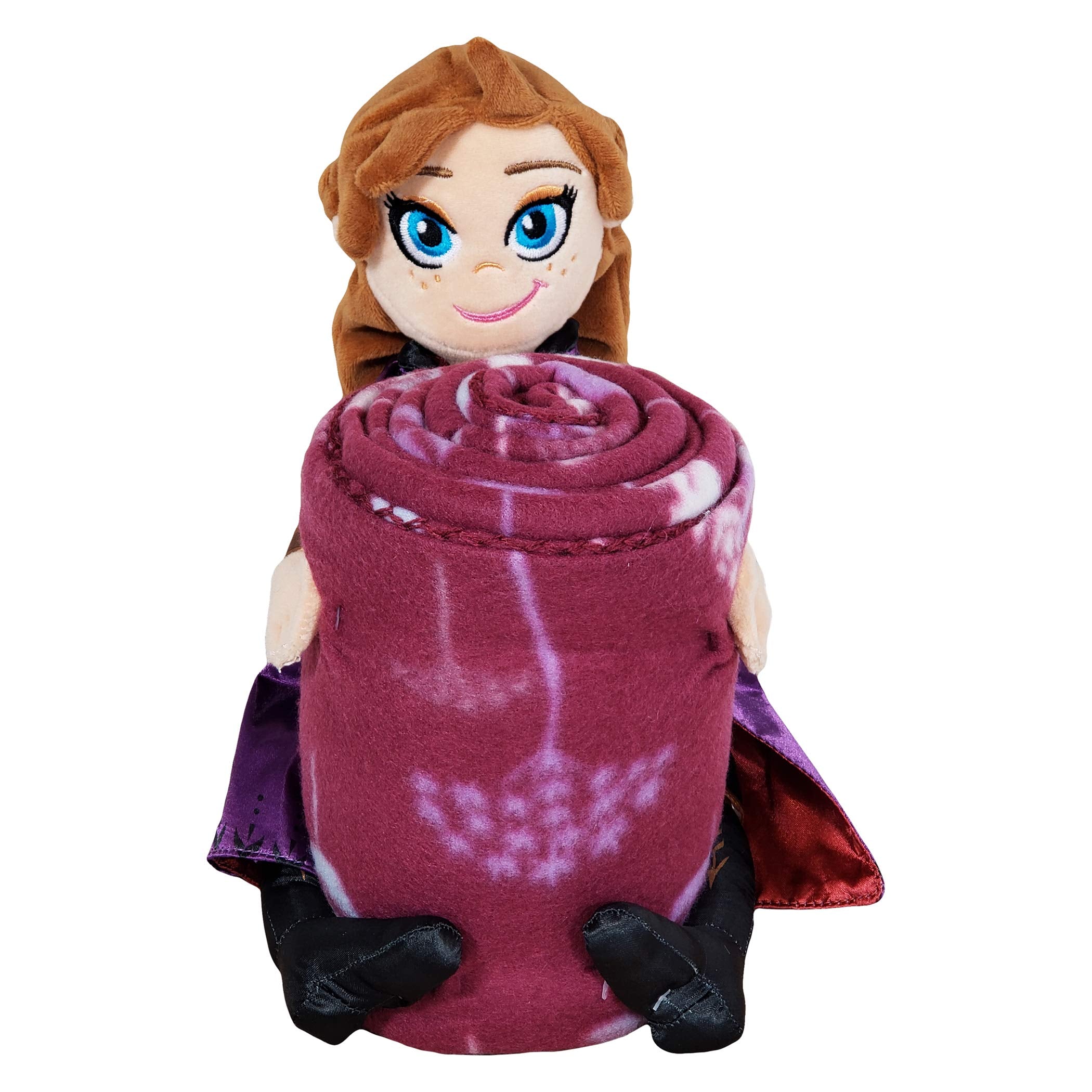 Northwest Frozen Character Hugger Pillow & Fleece Throw Blanket Set, 40" x 50", Dandelion Anna