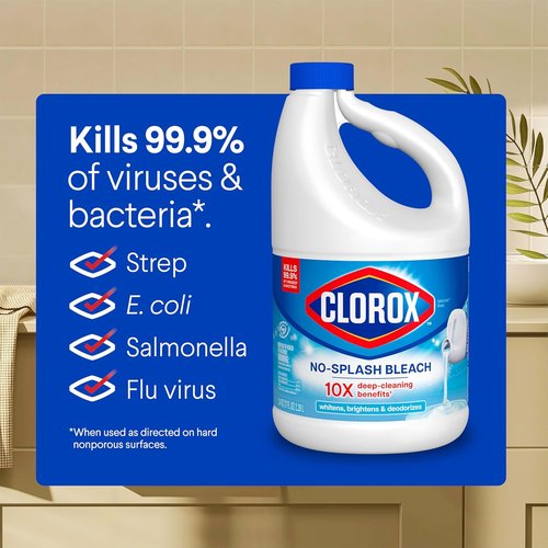 Clorox No Splash Bleach - 77 Ounces | Safe, Easy-To-Use Formula for Effective Cleaning