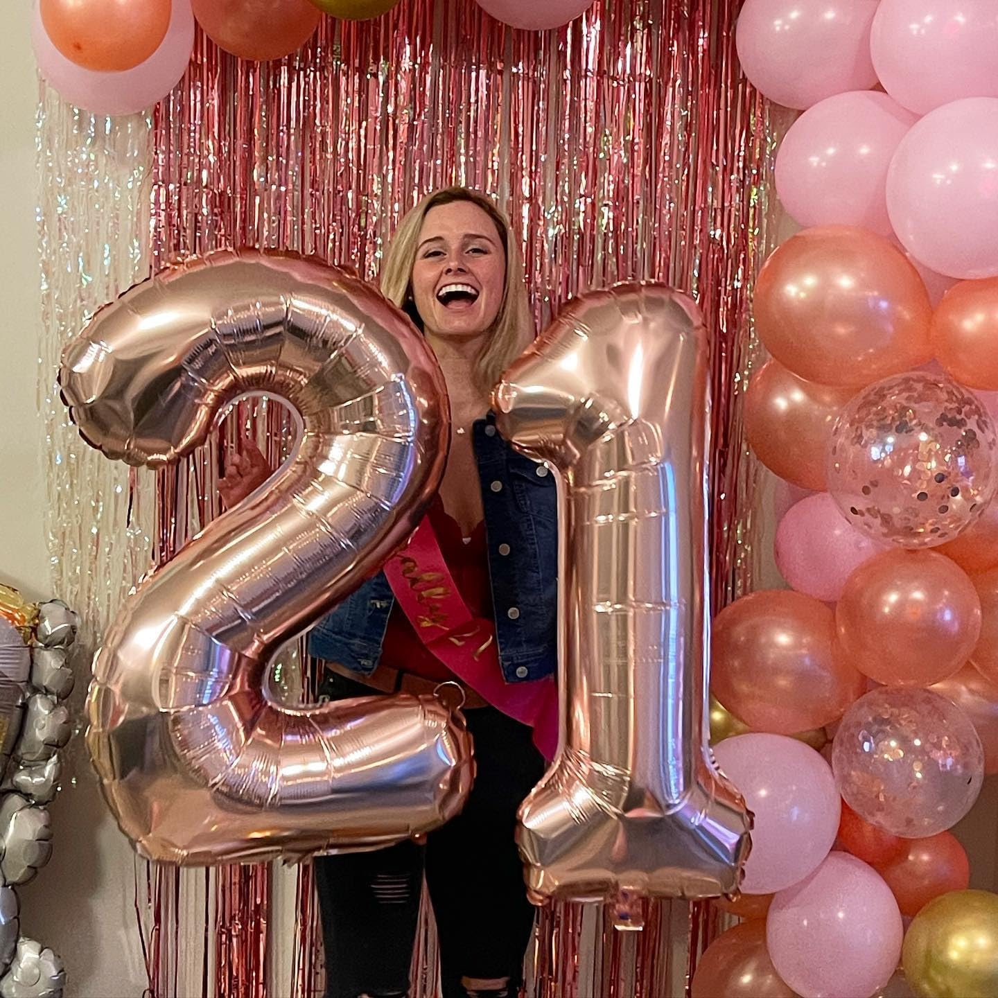 Rose Gold Number 14 Balloon - 40 Inch 14th Birthday Decorations for Girls & Boys