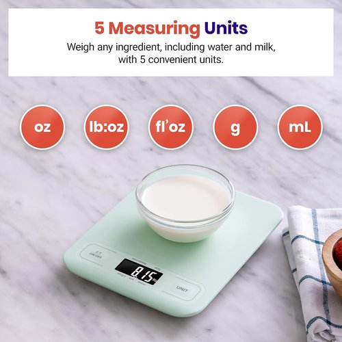 Etekcity Digital Food Kitchen Scale - Accurate Grams & Ounces Measurement for Cooking & Keto | Medium Green
