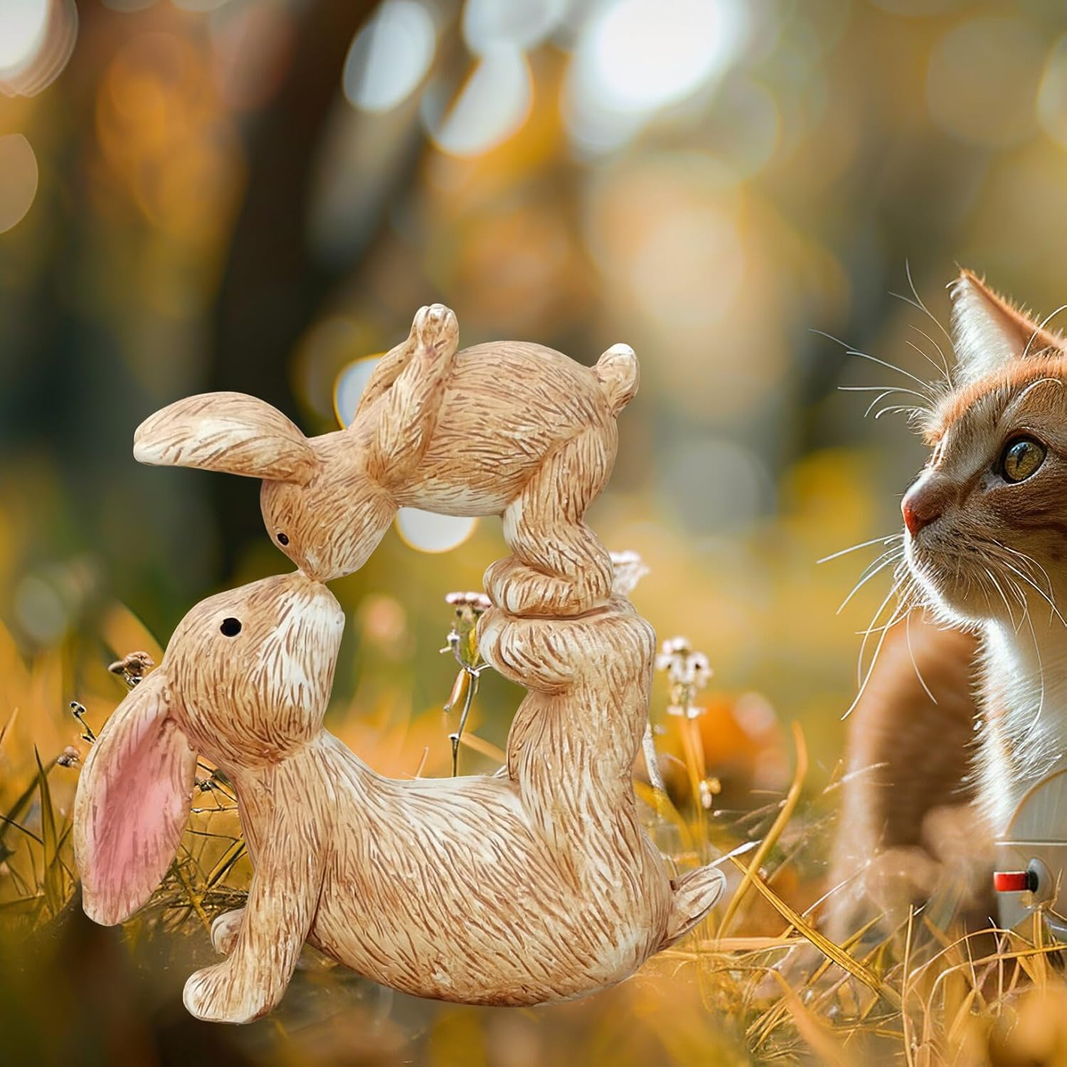 Skiennix Rabbit-Shaped Statues - Charming Easter Ornaments | Perfect Anniversary & Valentine's Day Gifts