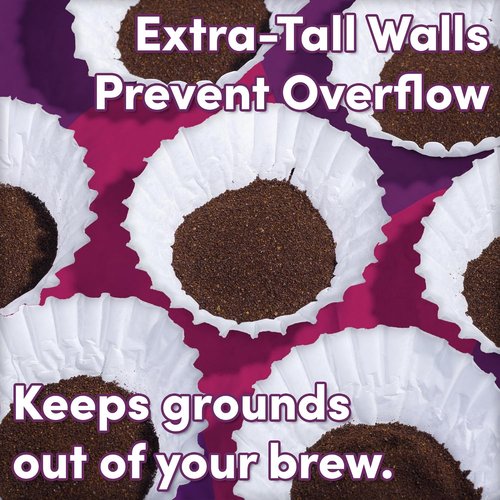 Bunn 12-Cup Coffee Filters - Heavy Duty Paper, No Overflow, Fits 6.5” Brew Baskets | 500 Count