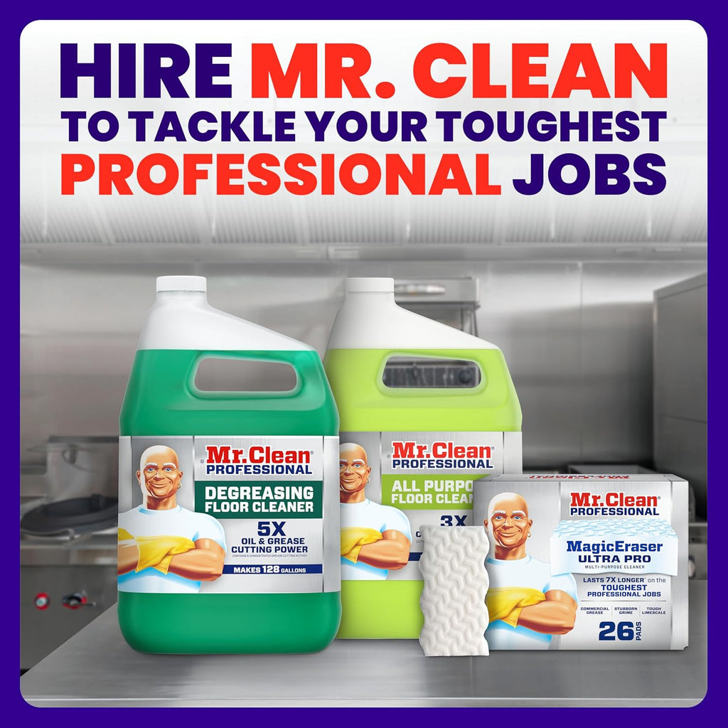 Mr. Clean PRO Magic Eraser - Ultra Pro Heavy Duty Cleaning Sponges for Grease & Stain Removal | 26 Count