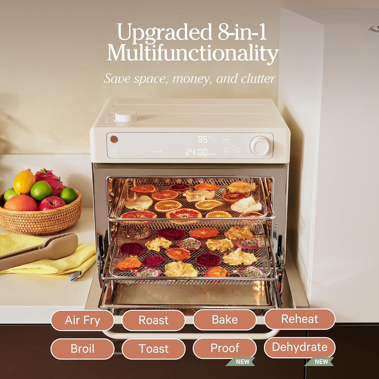 Our Place Wonder Oven Pro - 8-in-1 Digital Air Fryer & Countertop Oven | 32 QT Capacity, Cream Finish