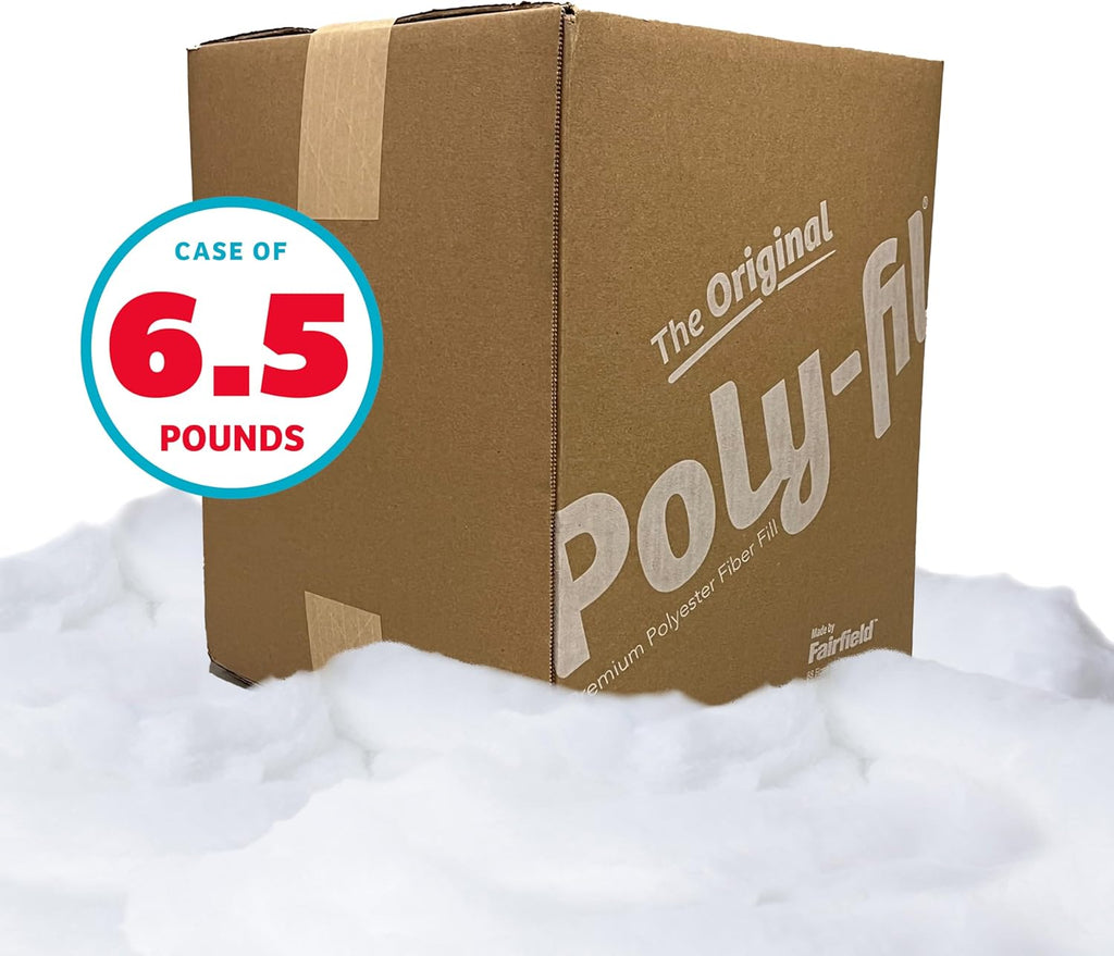 Fairfield Poly-Fil | Premium Polyester Fiber Fill for Soft Pillows & Stuffed Animals | 6.5 lbs Box