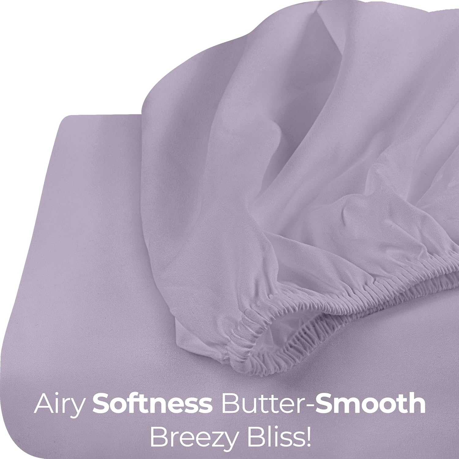 Utopia Bedding Twin Fitted Sheet - Soft Microfiber - Deep Pocket - Fade Resistant - Lavender Color