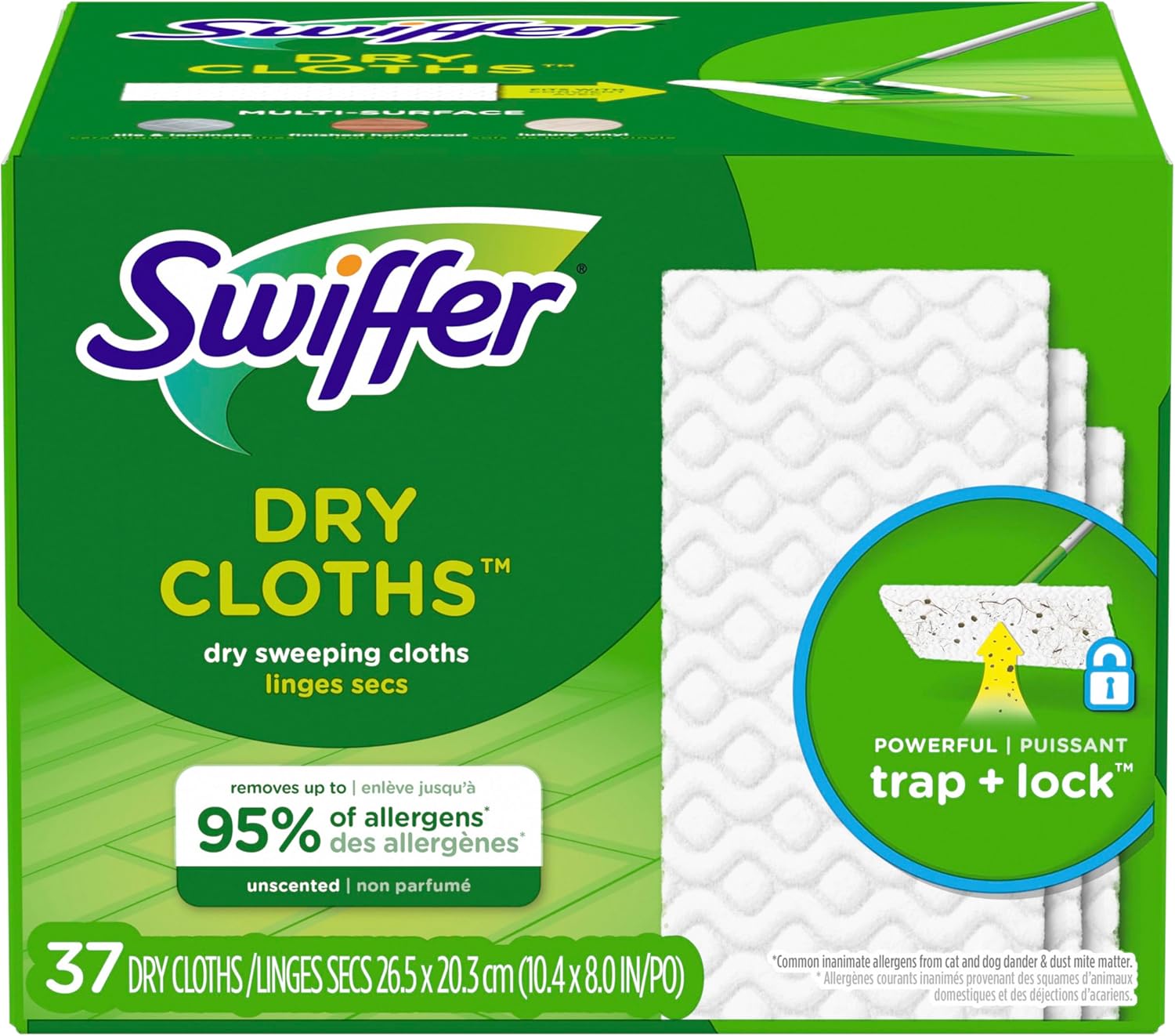 Swiffer Sweeper Dry Sweeping Pad Refills - Unscented Floor Mop Pads | 40 Count