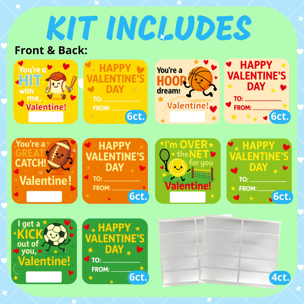 YXILEE Valentine’s Day Gifts for Teens – 30 Pack Sports Valentine Cards with Charm Bracelets & Scratch-Off Notes, Bulk Valentine Exchange Gifts (Football, Soccer, Basketball, Baseball, Tennis)