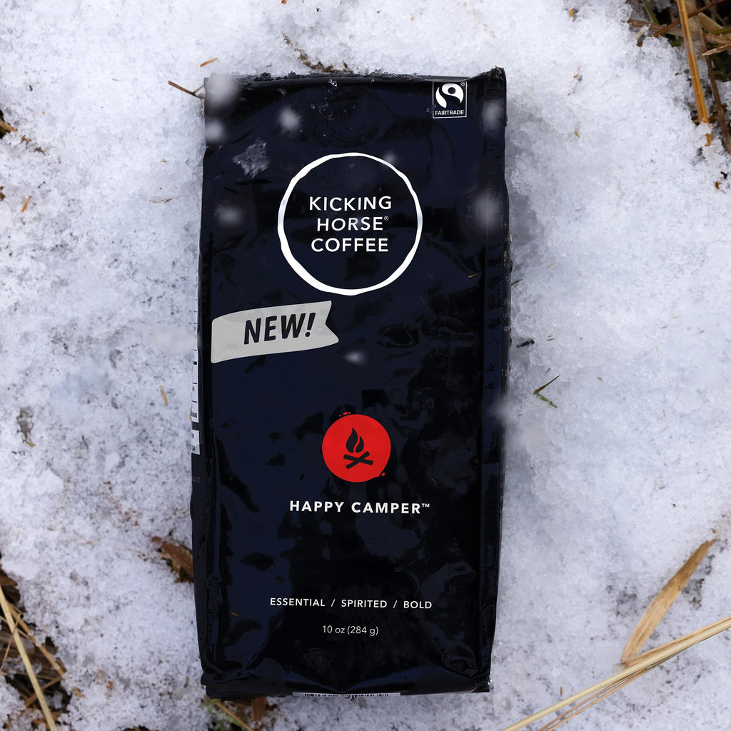 Kicking Horse Happy Camper Ground Coffee, 10 Ounce - Certified Organic, Fairtrade, Kosher Coffee