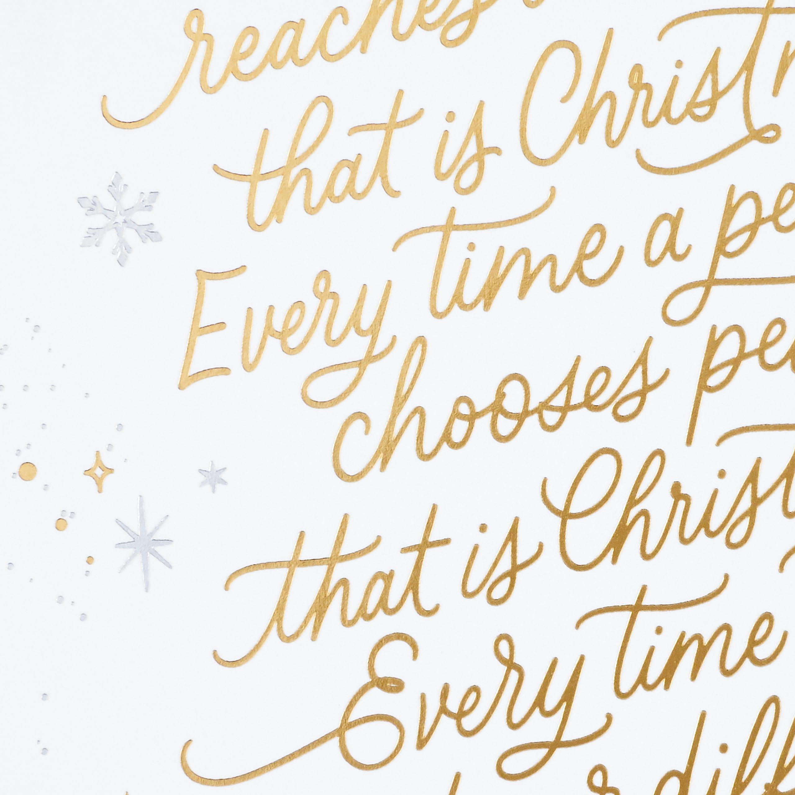Hallmark Spiritual Boxed Christmas Cards (16 Cards and Envelopes) Gold and White, That is Christmas
