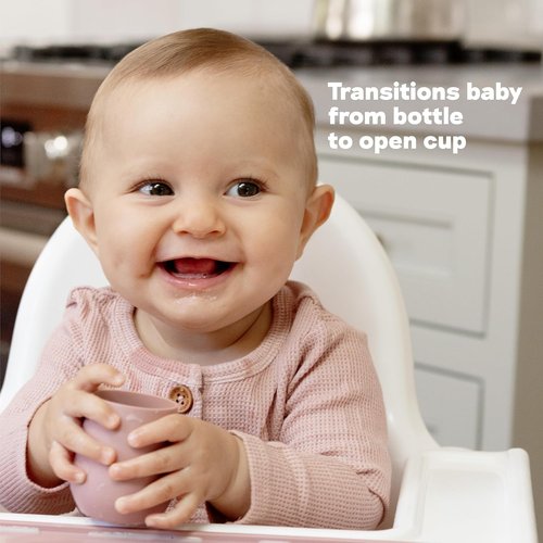 Ezpz Tiny Cup - 100% Silicone Training Cup for Infants | Sage Color - Ideal for Baby-Led Weaning