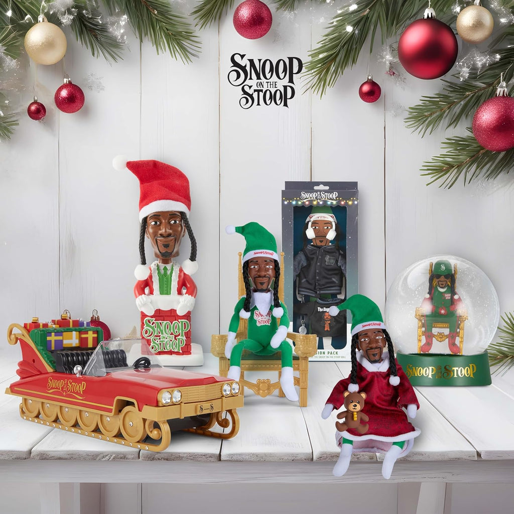 Snoop Dogg Christmas Shelf Décor - 12” Snoop on The Stoop Figurine for Holiday Cheer