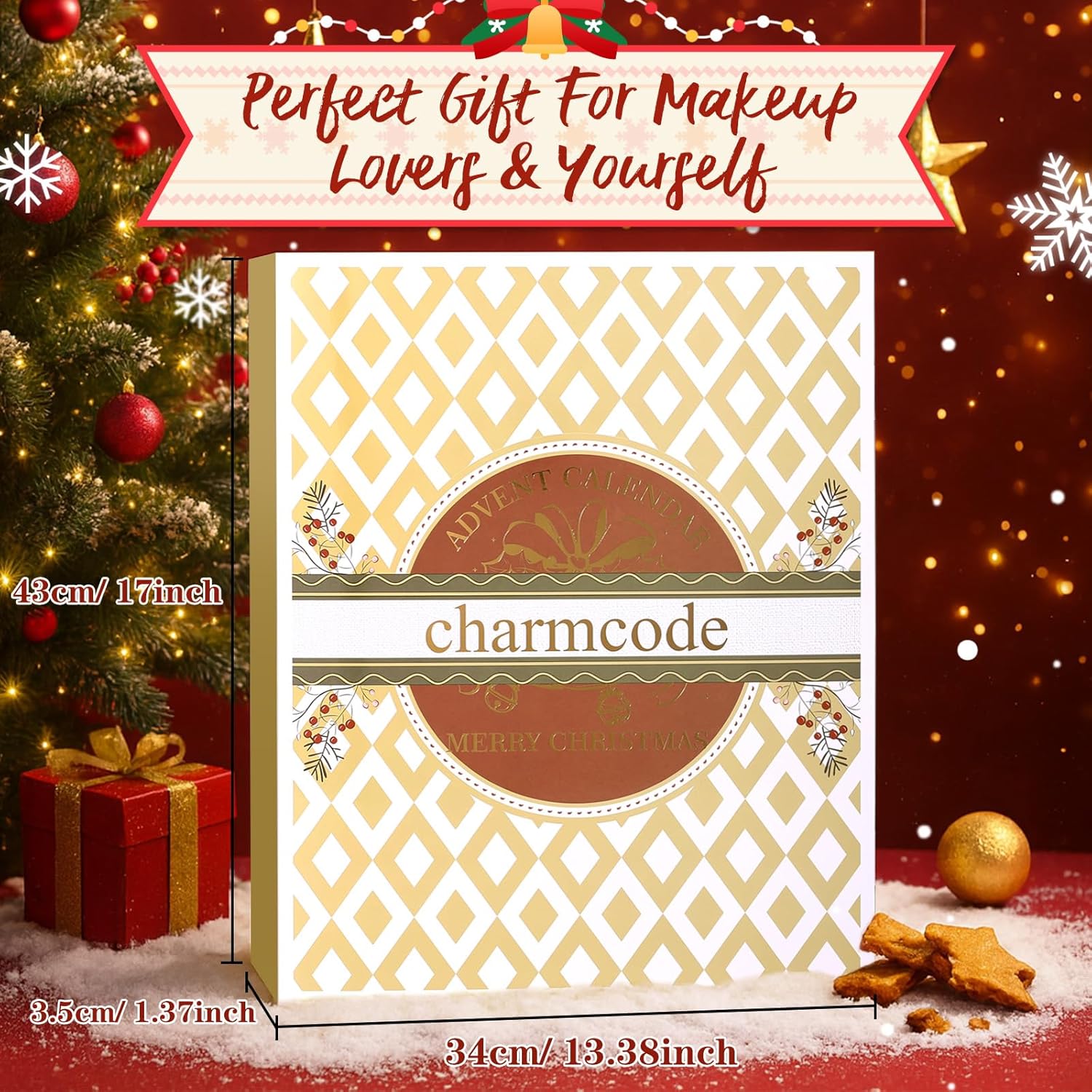 CHARMCODE Makeup Advent Calendar 2025 - 24 Days of Holiday Beauty Surprises for Women & Teens
