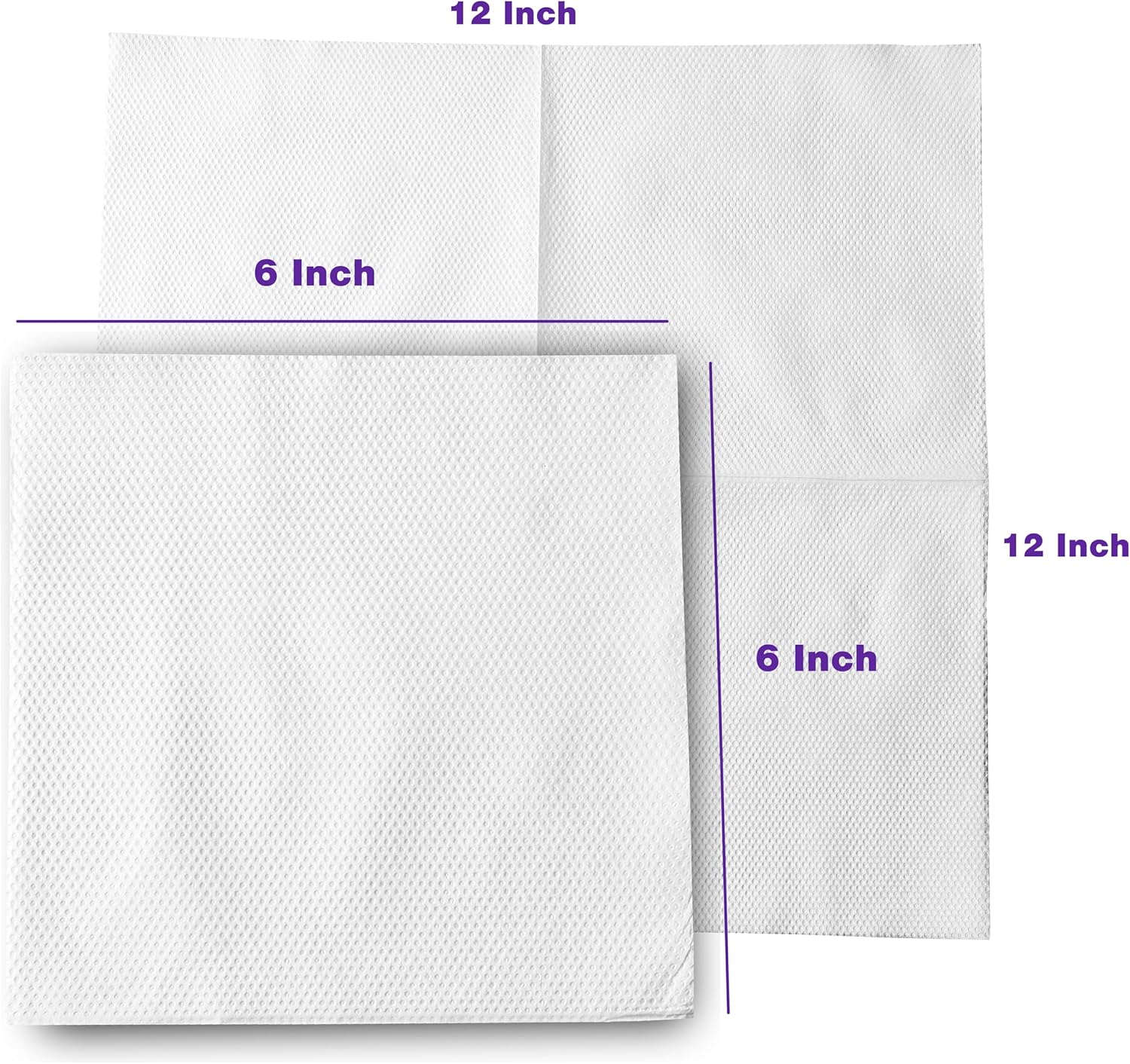 Pantry Value White Lunch Napkins | 500 Count - 1-Ply Absorbent Disposable Paper for Events & Everyday Use