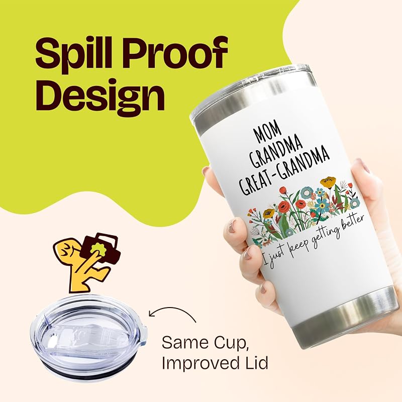 Great Grandma Tumbler 20oz – Funny Mom Grandma Great-Grandma Gift Variation: Great Grandma