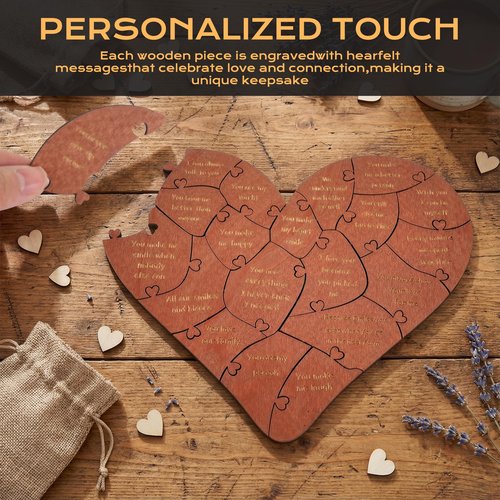 20 Reasons Why I Love You Gift Box, Valentine Romantic Heart Puzzle Box for Him, Her – Valentines, Anniversary Wedding Gifts for Boyfriend, Girlfriend, Husband, Wife Relationship Gifts Ideas