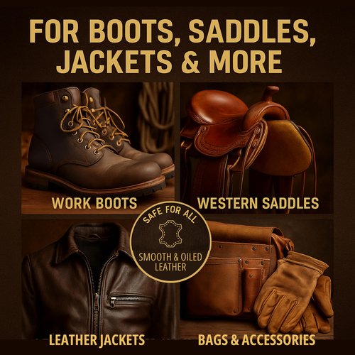 Eagle Mink Oil Liquid Leather Conditioner 8oz with Cloth – Softens, Waterproofs & Preserves Boots, Shoes, Bags, Jackets & Furniture – Natural Leather & Vinyl Conditioner for Long-Lasting Protection