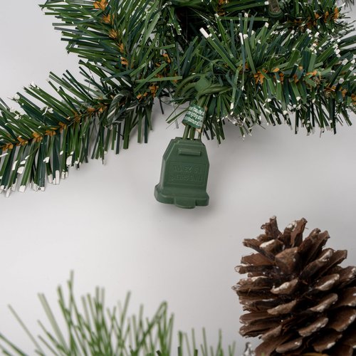crsmatts Pre-Lit Christmas Garland, Artificial Holiday Garland with 50 Plug-in Lights, Pine Cone Decorations for Fireplace Mantel, Stairs, Windows, Indoor Outdoor 9FT