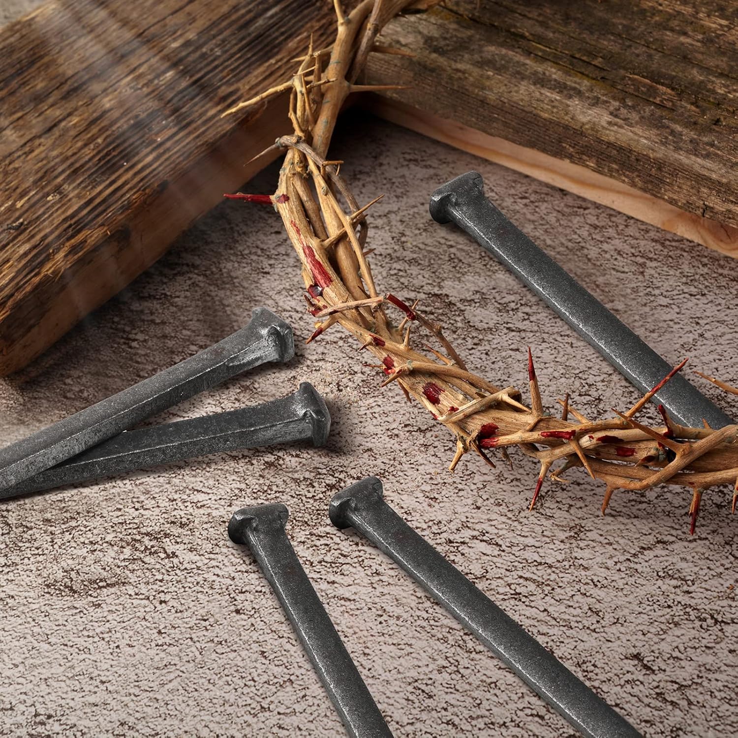 Sosation Crucifix Iron Nails - 6 Pcs Metal Steel Replicas for Jesus Christ's Crucifixion | 6 Inch