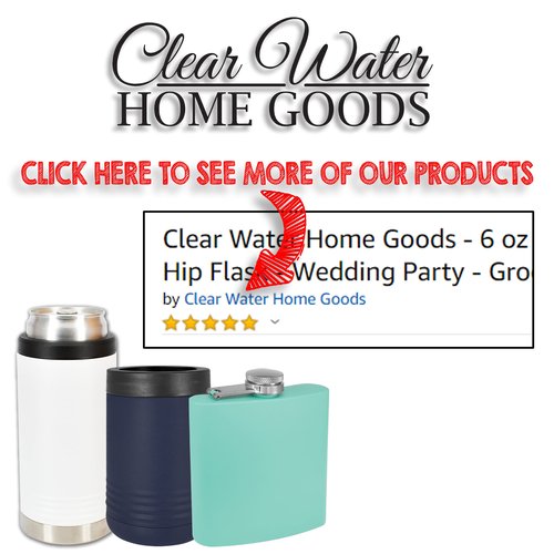 Clear Water Home Goods - 8 oz Mermaid Holographic Glitter Sparkle Stainless Steel Hip Flask w/Funnel - Wedding Party - Groomsman - Bridesmaid (10 Pack)