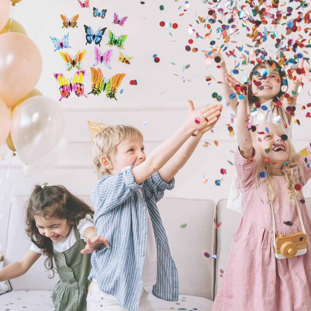OPSEAM 3D Butterfly Wall Decor - 24 PCS Magnetic Stickers for Party Decorations | Swallow Design