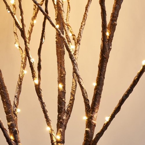 LITBLOOM 6FT Lighted Flocked Christmas Tree - 330 LED Fairy Lights for Indoor/Outdoor Holiday Decor