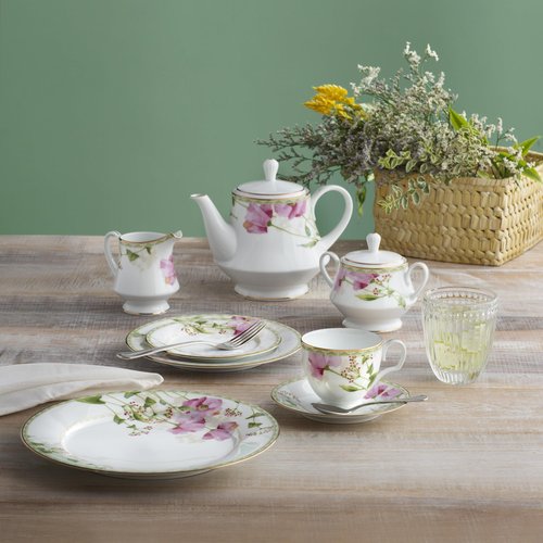 Noritake Poppy Place Set of 4 Teacups, 8 oz.