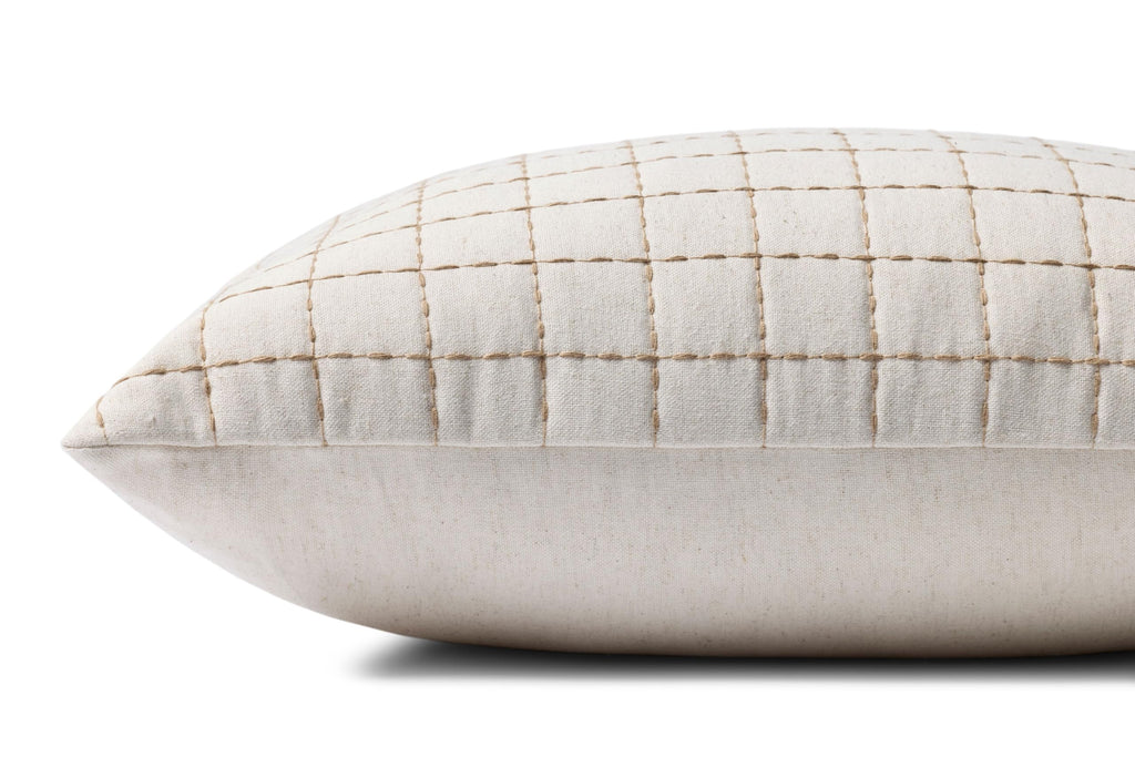 Loloi Magnolia Home by Joanna Gaines Hattie Collection PMH0075 Natural 13'' x 21'' Cover Only Pillow