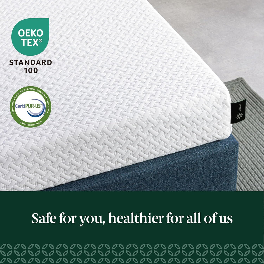 ZINUS 6 Inch Twin Memory Foam Mattress - Cooling Essential Design, Fiberglass Free, Medium Feel