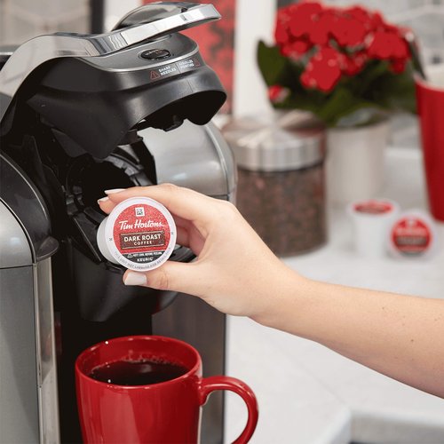 Tim Hortons Dark Roast Coffee, Single-Serve K-Cup Pods Compatible with Keurig Brewers, 80ct K-Cups