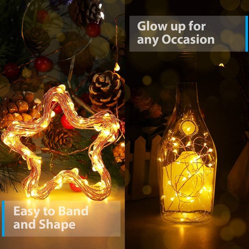 Ariceleo USB LED Fairy String Lights - 16ft Copper Wire Indoor/Outdoor Decor | Warm White for Parties & Weddings