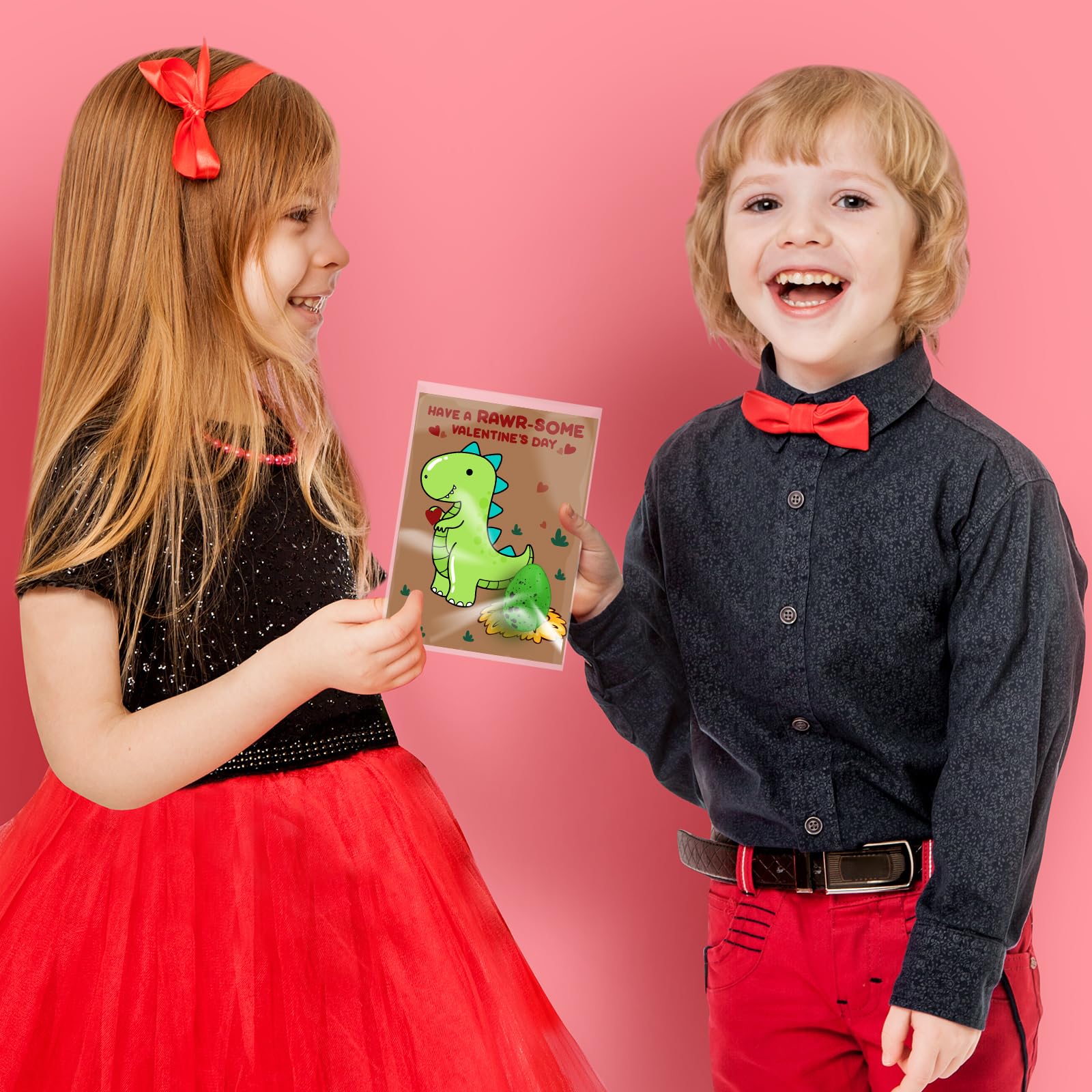 Valentines Day Cards Gifts For Kids 30 Dinosaur Egg With Valentines Cards Hatching Dino Egg Grow In Water Valentines Classroom School Exchange Prizes For Girls Boys Students (Valentine dinosaur eggs)