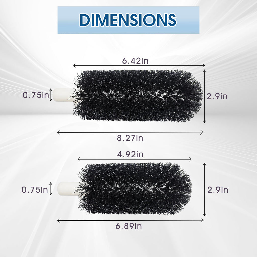 BRS-1722 Glass Washer Brush Replacement Part, Compatible with Bar Maid SS-100, SS-101, A-200, A-205, Standard Brushes Set: 4 Pcs 6-Inch Brushes and 1 Pcs 7.5-Inch Brush