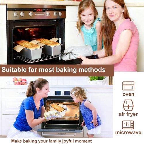 ZANHIX 100 Pcs Loaf Pan Liners 8x4 Inch, Non-Stick Disposable Brown Parchment Paper, Bread Pan Liners for Baking Toast, Cakes & Banana Breads - Greaseproof Loaf Liners for Baking Pans