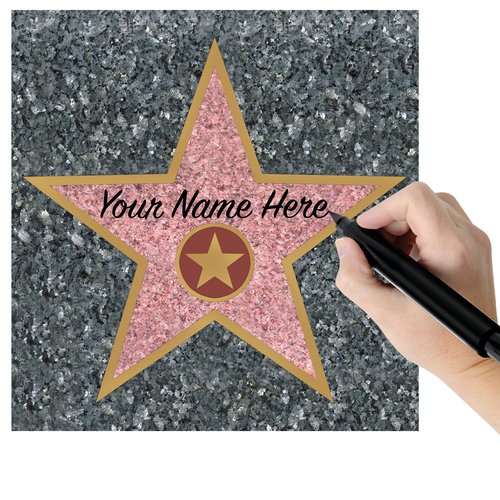 Beistle Walk of Fame Star Peel-N-Place Decoration Pack of 4