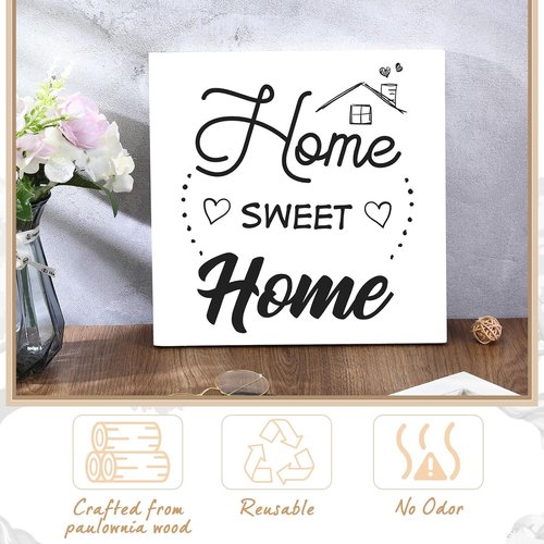 DoubleFill Wooden Craft Signs - 4 Pcs Washed Blank 12x12 Inch Rustic Plaques for DIY Projects | White