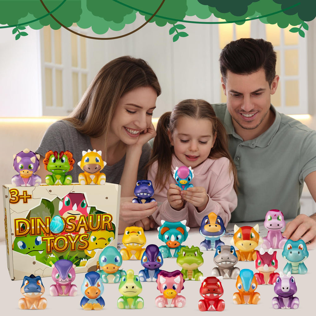 DMIGHT Party Favors for Kids 24PCS Dinosaur Squishy Toys,Goodie Bag Stuffers, Pinata Stuffers,Birthday Gifts for Boys & Girls,Treasure Chest Prizes,Classroom Prizes for Kids (Dinosaur) (Dinosaur)