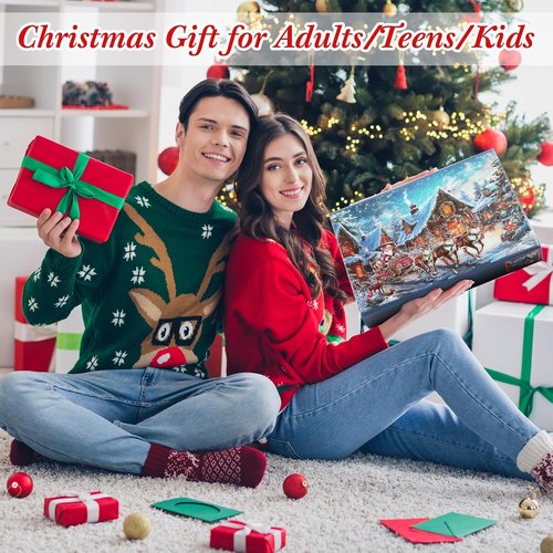 Civaner 1008-Piece Christmas Advent Calendar - Fun Jigsaw Puzzles for Adults | 24 Days of Holiday Cheer