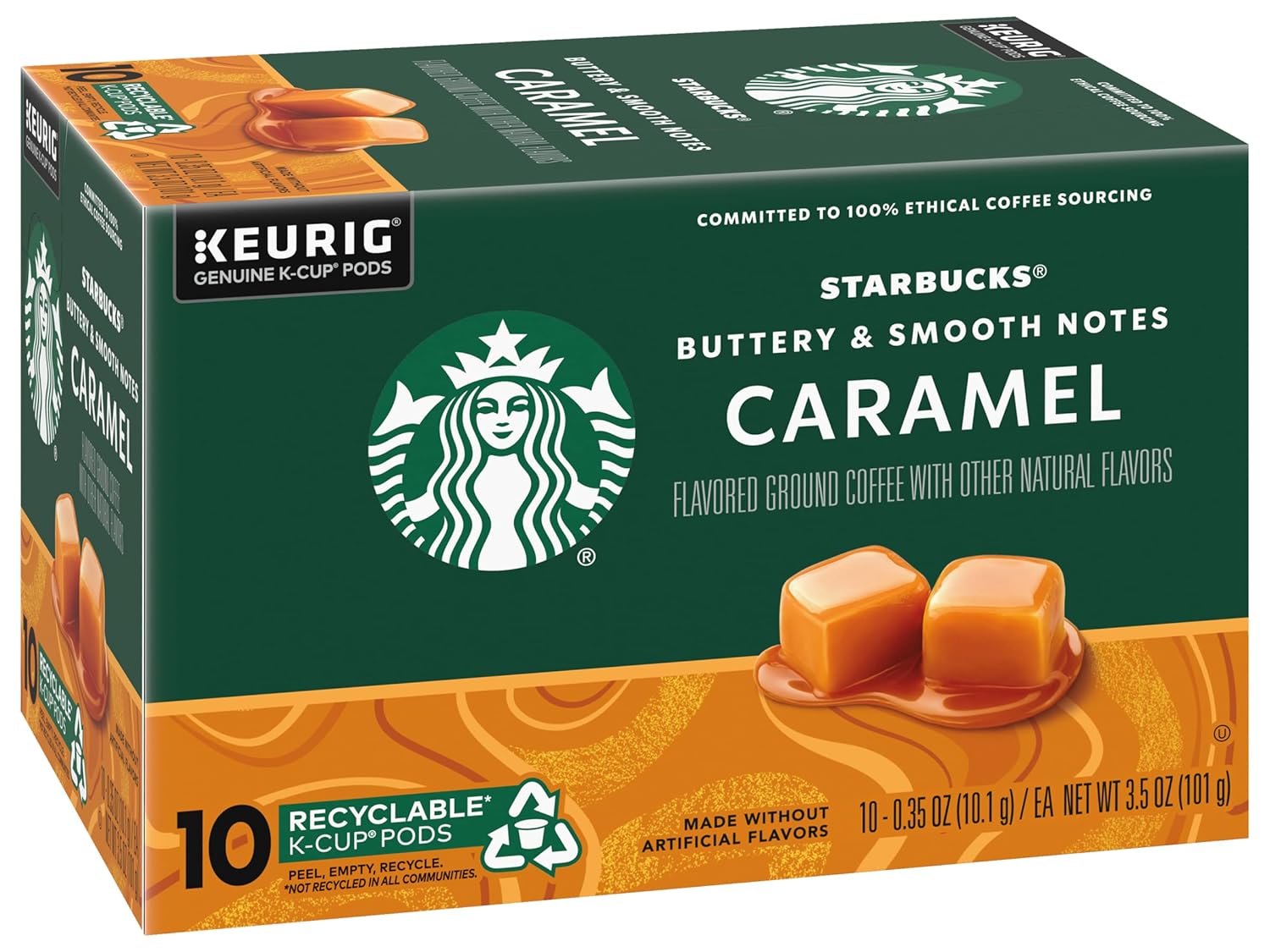 Starbucks Caramel Flavored Coffee K-Cup Pods - Genuine Keurig Pods, 10 Count Box