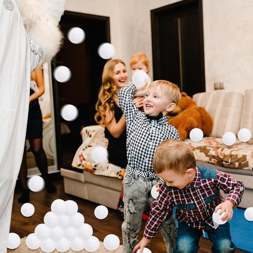 Homiar 400-Pack Plush Snow Balls for Kids | Soft Indoor & Outdoor Winter Play Toys