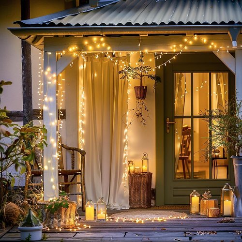 JMEXSUSS 400 LED Christmas Lights - 132 Ft Warm White String Lights with Remote | 8 Twinkle Modes for Indoor & Outdoor Holiday Decor