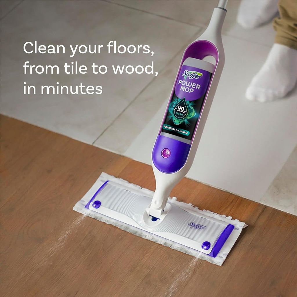 Swiffer PowerMop Floor Cleaner - Unstopables Fresh Scent Refills | 25.3 fl oz, 2 Pack