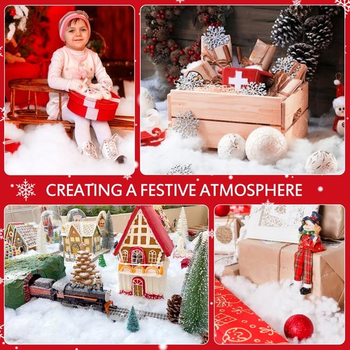 EIMMBD Artificial Snow - Fluffy Christmas Decor for Holiday Crafts | 12.4 Ounces