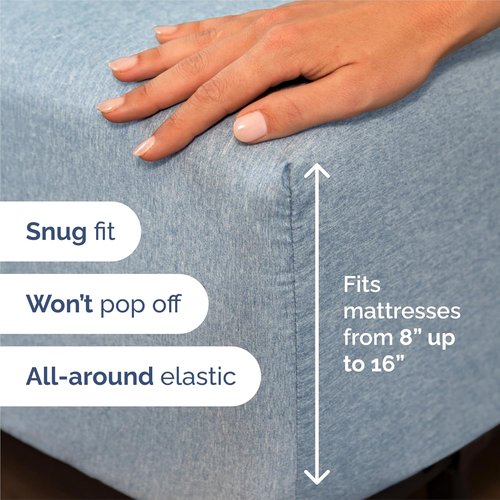 King Size 4 Piece Sheet Set - Comfy Cooling Bed Sheets for Luxurious Sleep - Deep Pockets, Soft & Wrinkle-Free - Blue