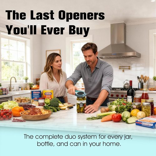 Jar Opener by [Brand Name] - 5-in-1 Multi-Function Can Opener with Ergonomic Non-Slip Handle | Ideal Kitchen Tool for Seniors and Arthritis Relief - Blue
