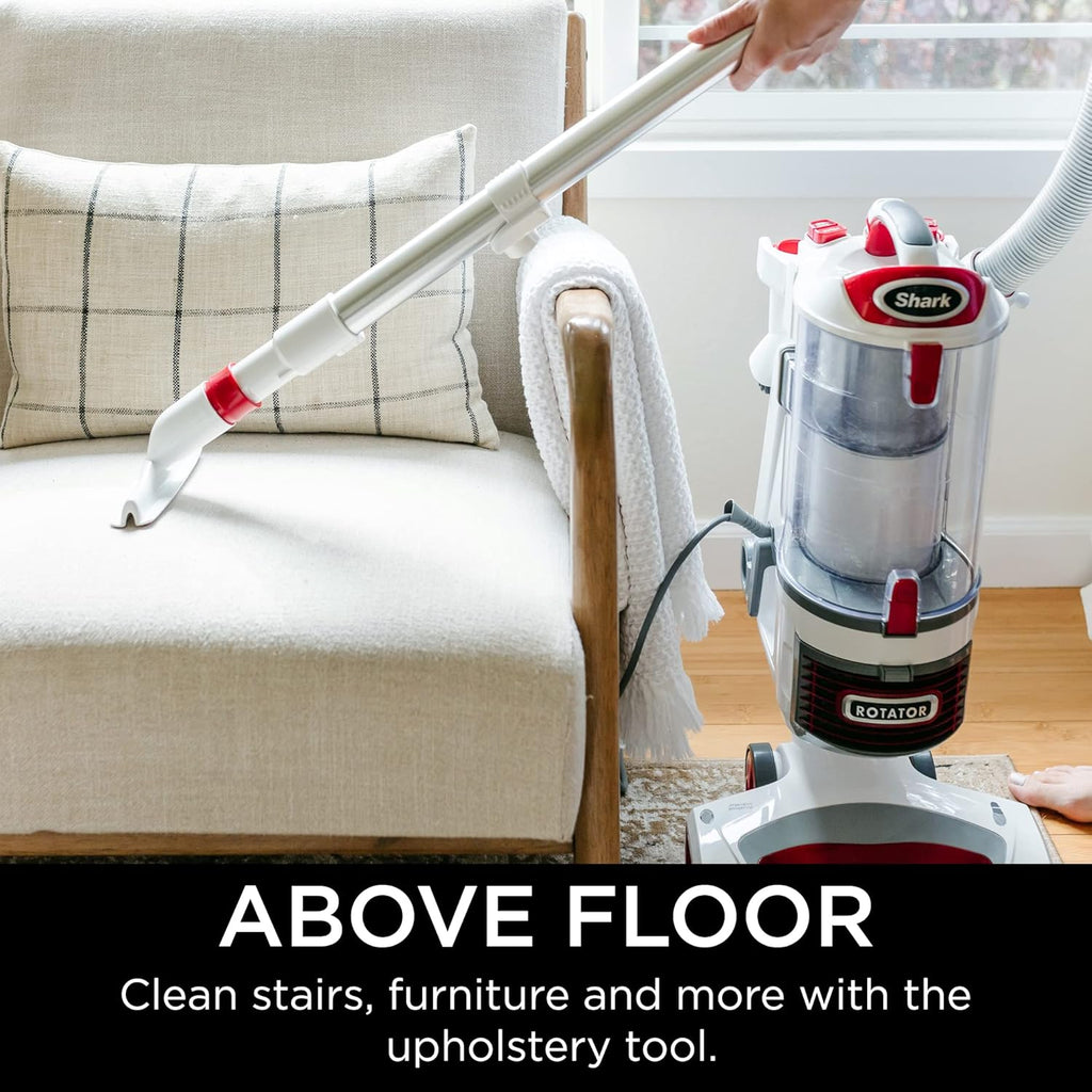Shark NV501 Rotator Vacuum - Professional Lift-Away with HEPA Filter & LED Headlights | White/Red