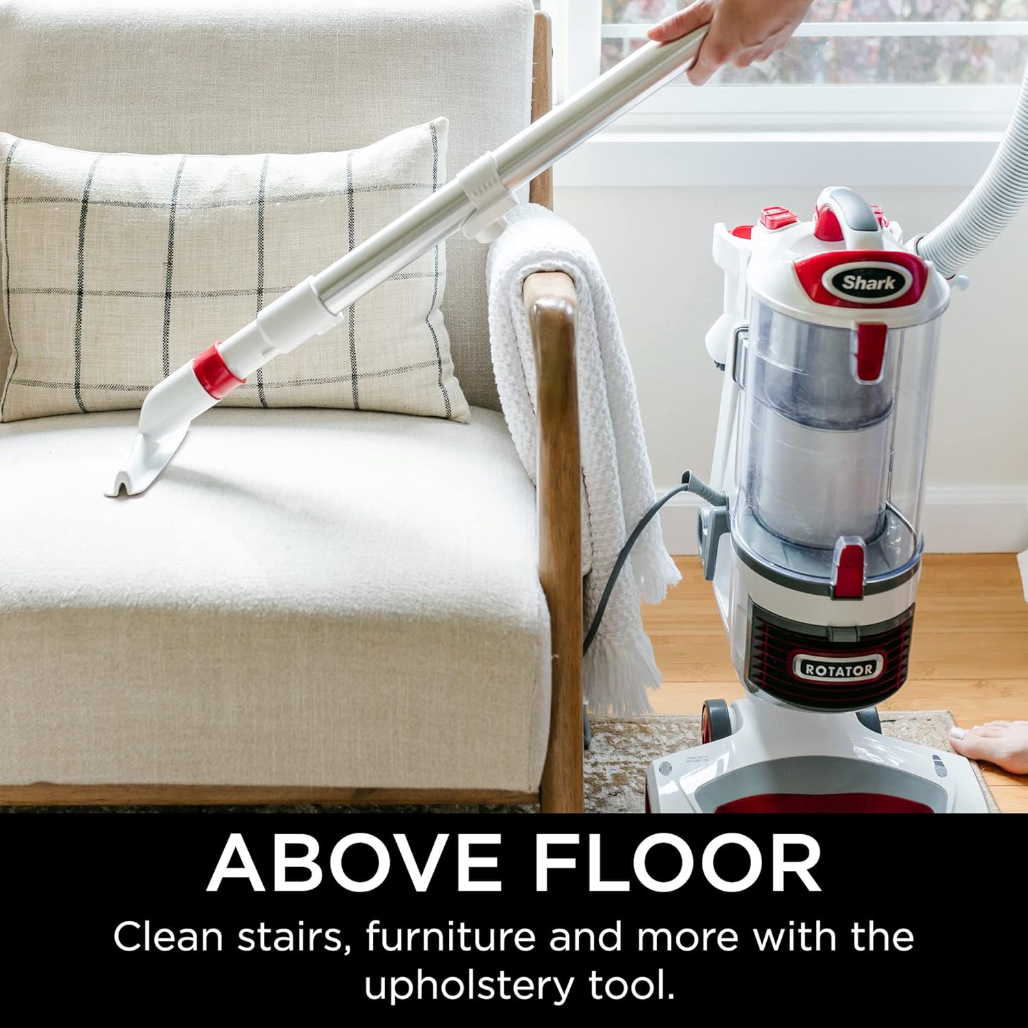 Shark NV501 Rotator Vacuum - Professional Lift-Away with HEPA Filter & LED Headlights | White/Red