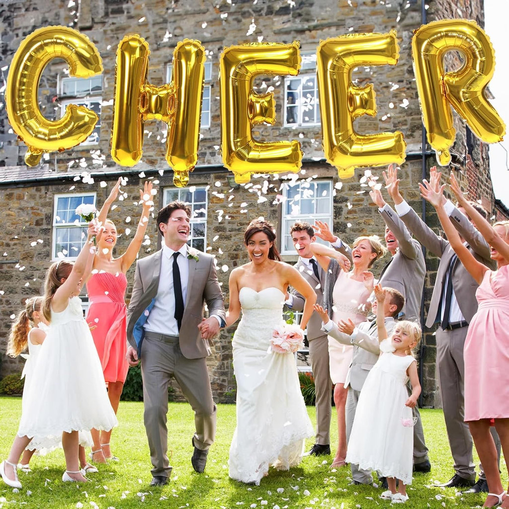 Skiennix 40-Inch Gold Helium Alphabet Balloons - Large Custom Letter Decor for Birthday & Anniversary Parties