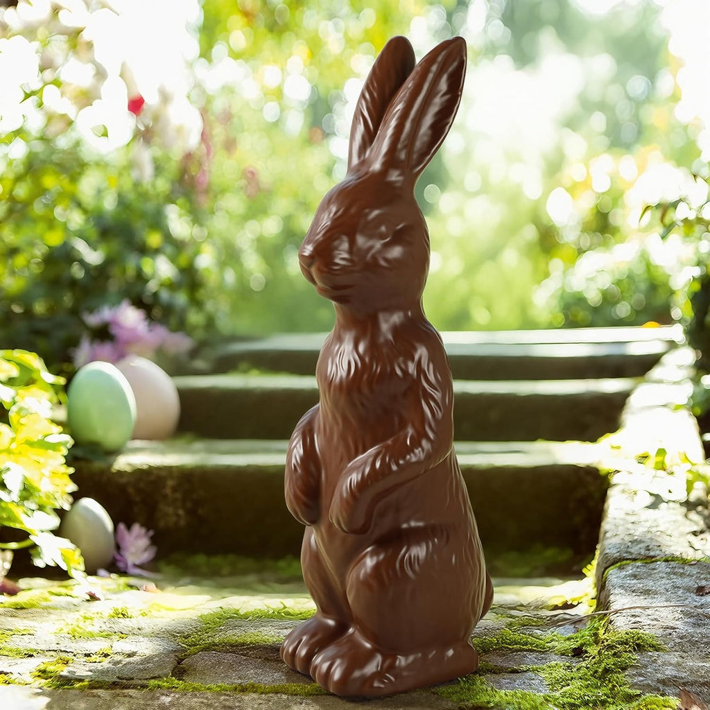 Zesua Easter Bunny Figurine - 14.5" Standing Ceramic Decor for Home & Garden - Perfect for Spring Celebrations